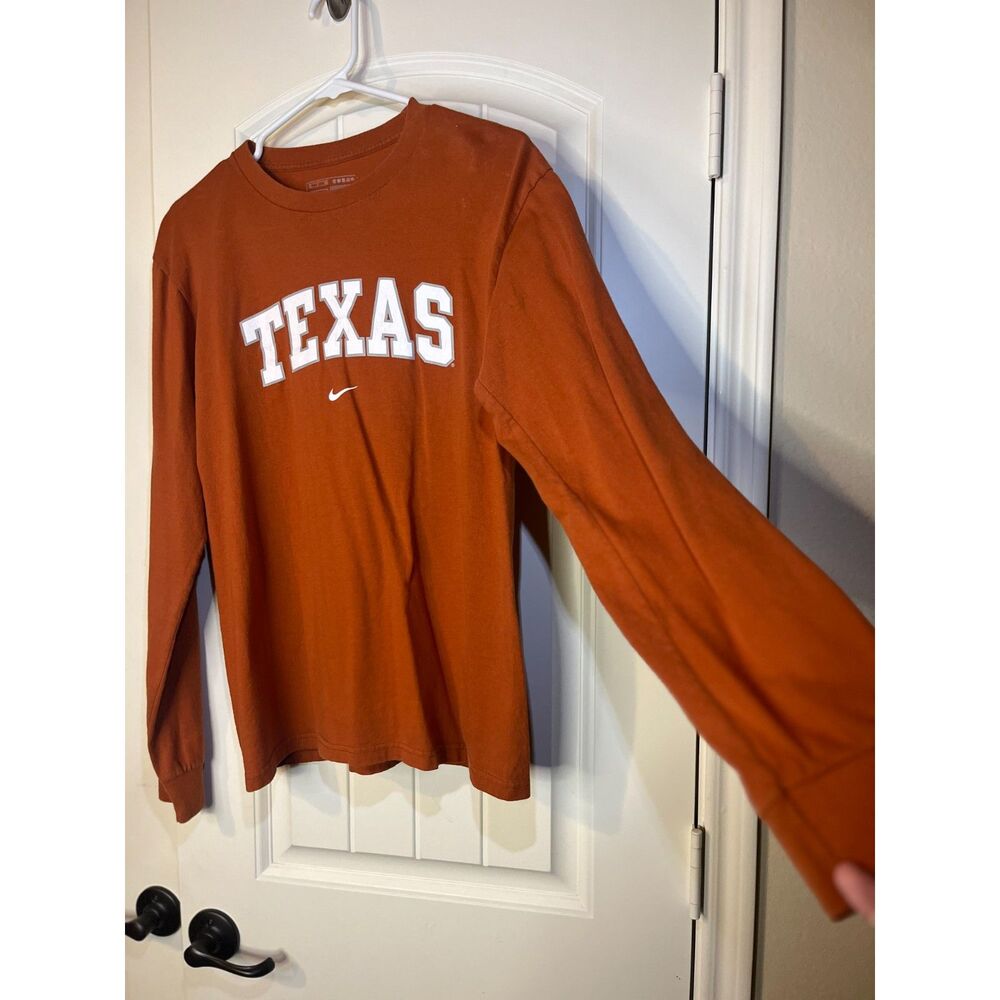 Nike Texas Longhorns Long Sleeve T-Shirt Men's Size S Burnt Orange Team